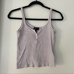 Top Shop striped cropped tank top